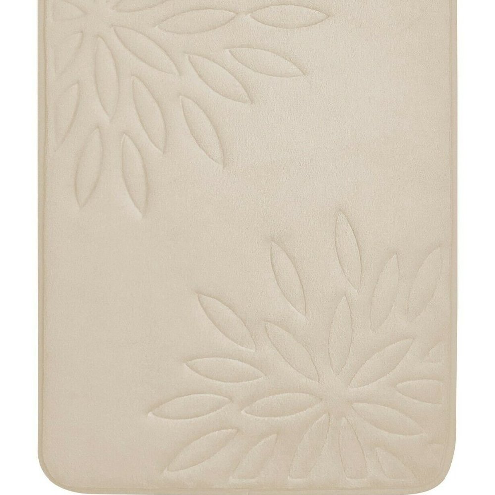 Inspire Plus Blu Core Quick Dry Floral Bath Rug